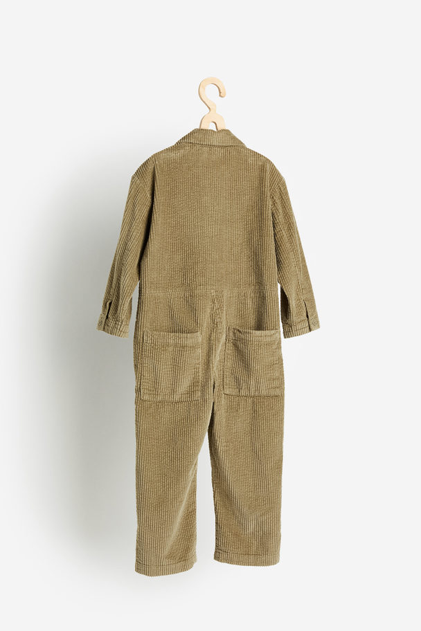 H&M Corduroy All-in-one Suit Khaki Green