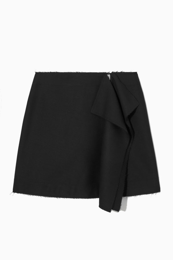 COS Low-rise Deconstructed Mini Skirt Black