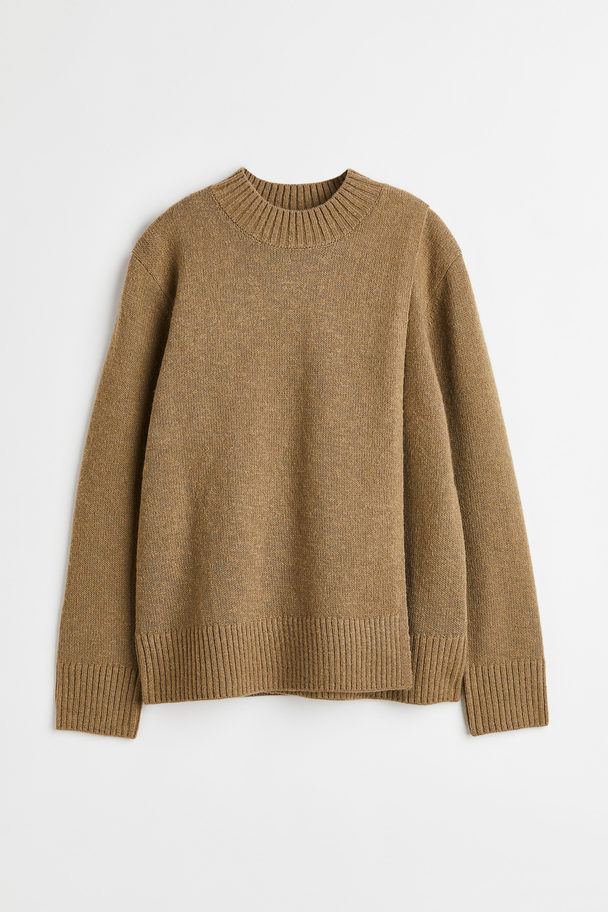 H&M MAMA Before & After Pullover Dunkelbeigemeliert