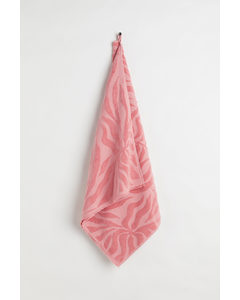Jacquard-weave Bath Towel Old Rose/patterned