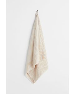 Jacquard-weave Bath Towel Light Beige/patterned