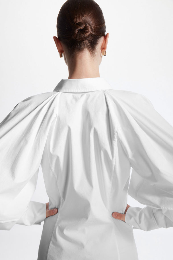 COS Volume-sleeve Structured Shirt White