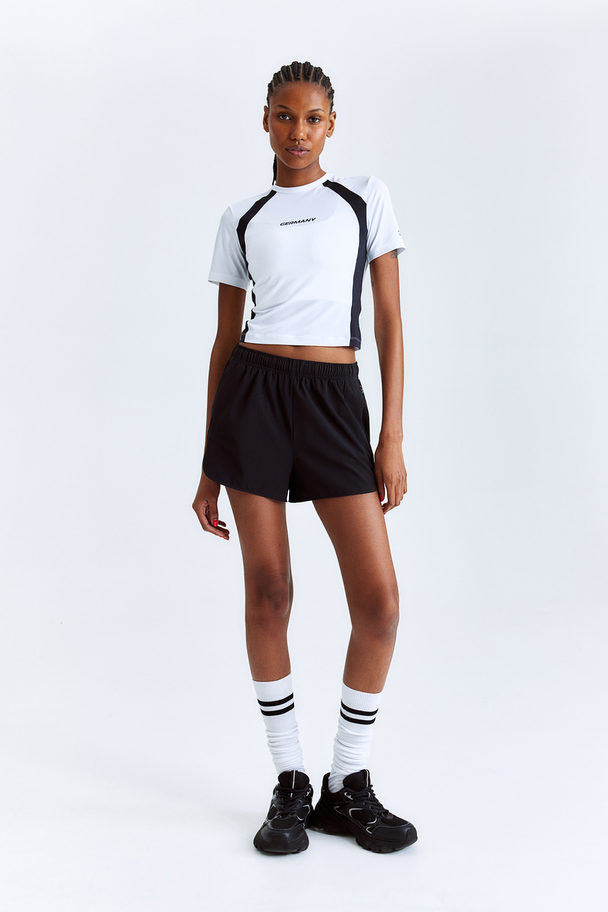 H&M Drymove™ Cropped Sports Top White/germany