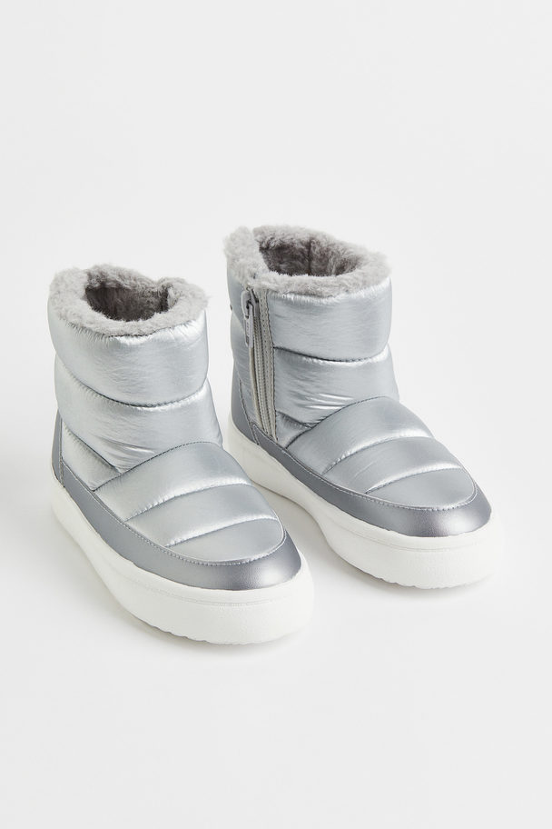 H&M Thermolite® Padded Boots Silver-coloured
