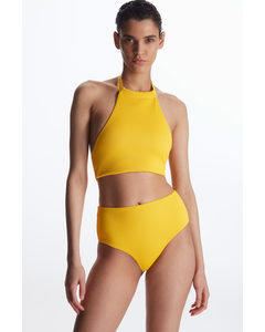 Halterneck Bikini Top Bright Yellow
