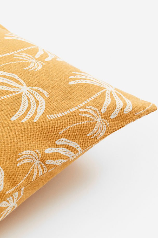 H&M HOME Patterned Cushion Cover Dark Yellow/palm Trees