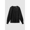 Crushed Pleated Cape Sleeve Top Black