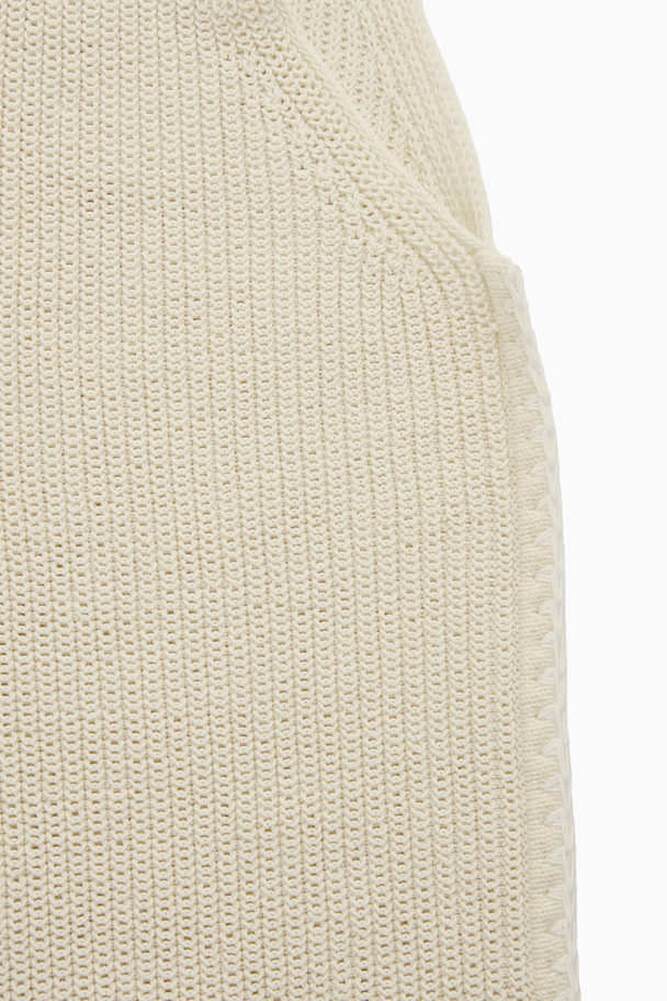 COS Relaxed-fit Crochet-knit Vest White