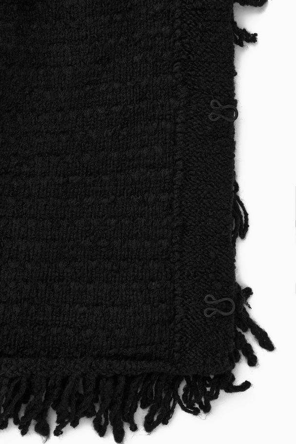 COS Loop-knit Wool Jacket Black