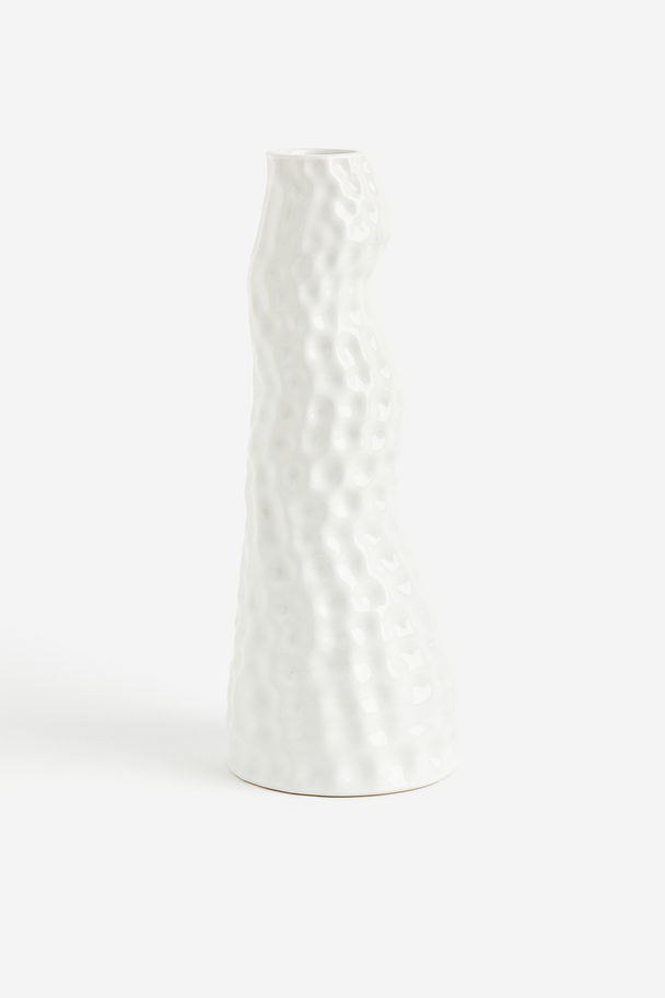 H&M HOME Asymmetric Stoneware Vase White