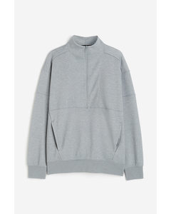 Sweater Van Drymove™ - Half-zip Grijs Gemêleerd