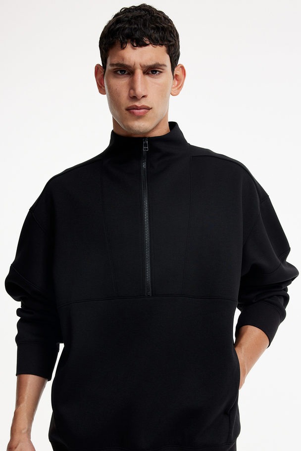 H&M Drymove™ Half-zip Sweatshirt Black