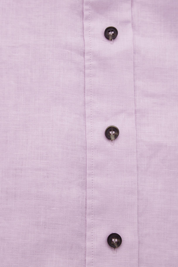 COS Regular-fit Linen  Shirt Lilac