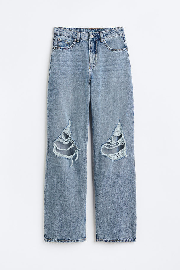H&M 90s Baggy High Jeans Hellblau