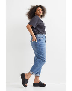 H&M+ Mom High Ankle Jeans Blau
