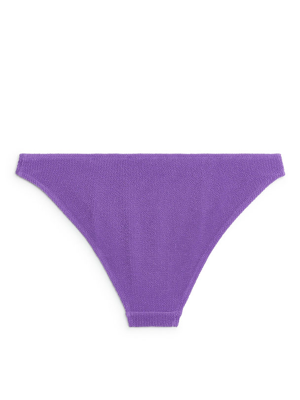 ARKET Low Waist Crinkle Bikini Bottom Purple