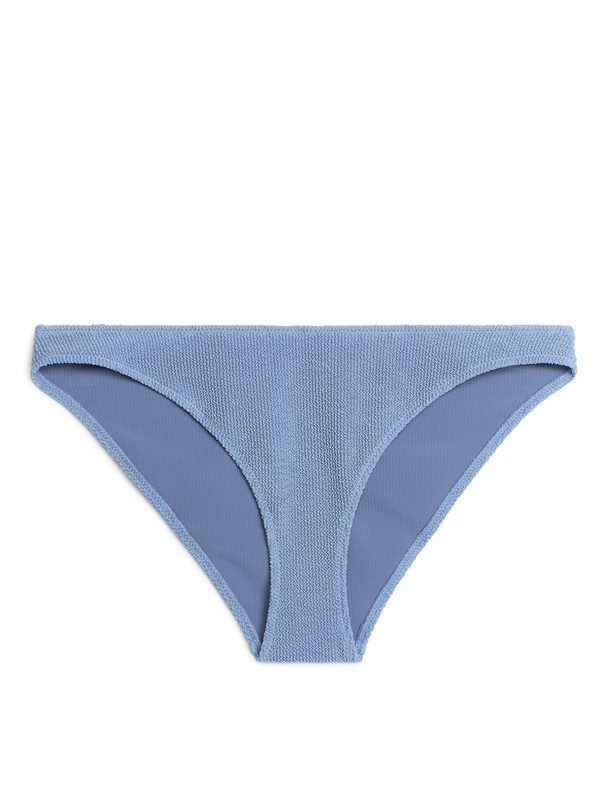 ARKET Crinkle-Bikinihose mit niedrigem Bund Blau