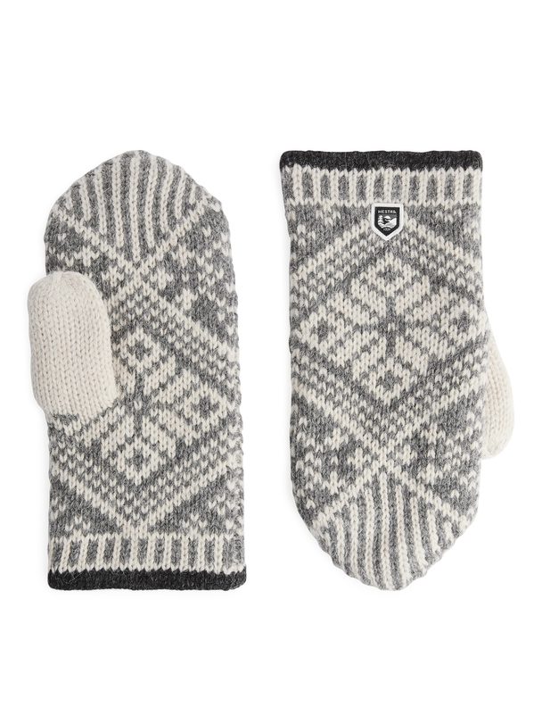 Hestra Hestra Nordic Wool Mittens Grey/off-white