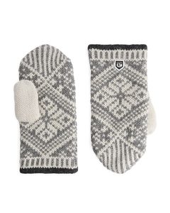 Hestra Nordic Wool Mittens Grey/off-white