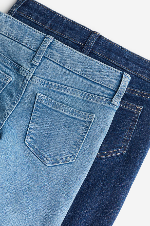 H&M 2-pack Skinny Fit Lined Jeans Denim Blue