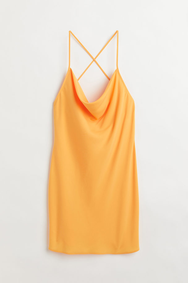 H&M Short Slip Dress Yellow
