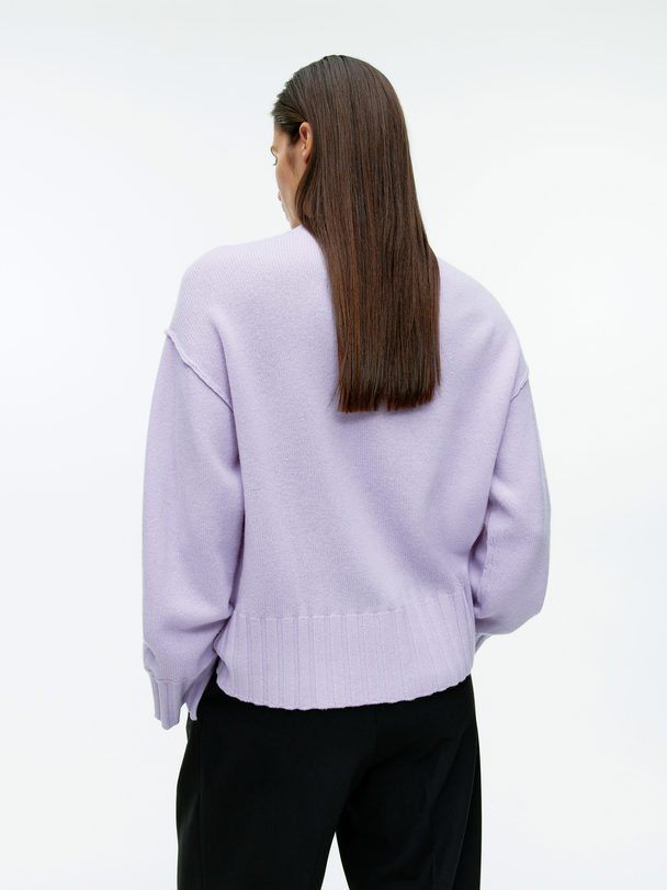 ARKET Oversized Wool Jumper Purple