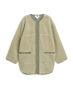 Soft Pile Jacket Beige/green