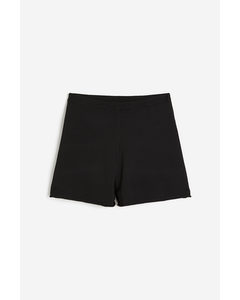 Shorts in Feinstrick Schwarz