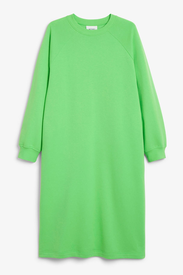 Monki Midi Sweater Dress Bright Green