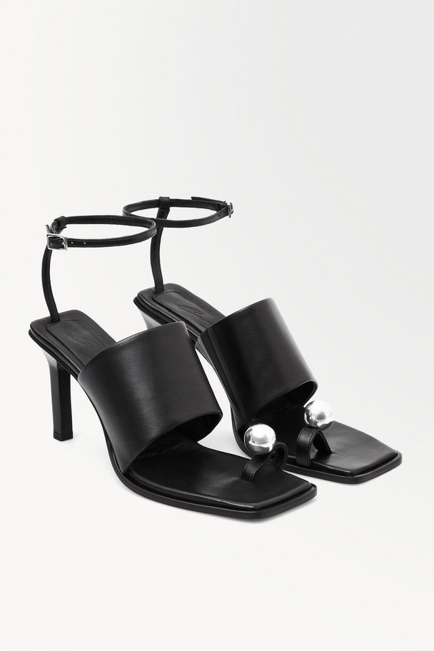 COS The Sphere Heeled Sandals Black