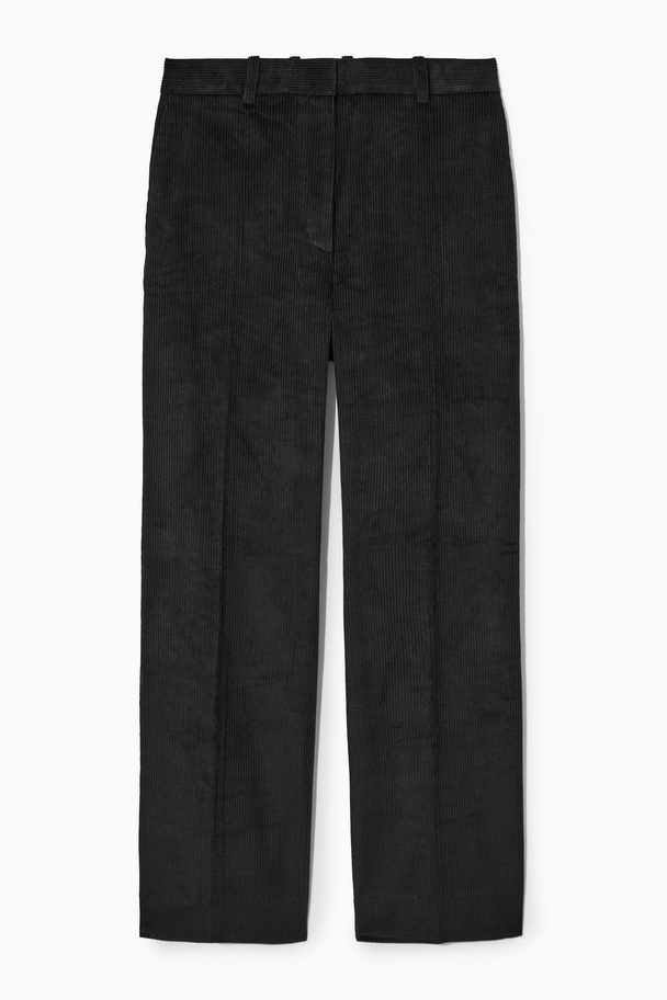 COS Flared Corduroy Trousers Black