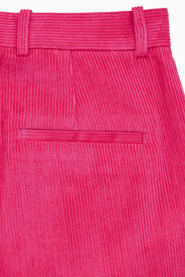 COS Flared Corduroy Trousers Pink