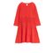 Rib Knitted Dress Bright Red