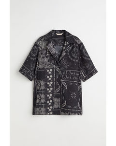 Patterned Resort Shirt Black/paisley-patterned