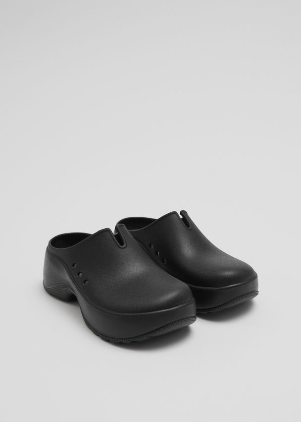 & Other Stories Rubber Clogs Black