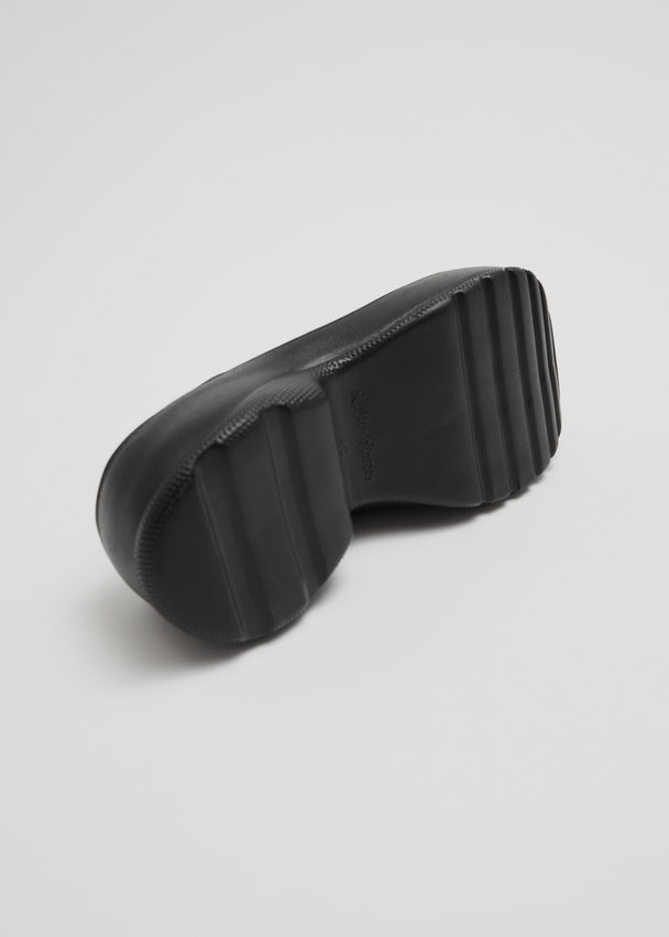 & Other Stories Rubber Clogs Black