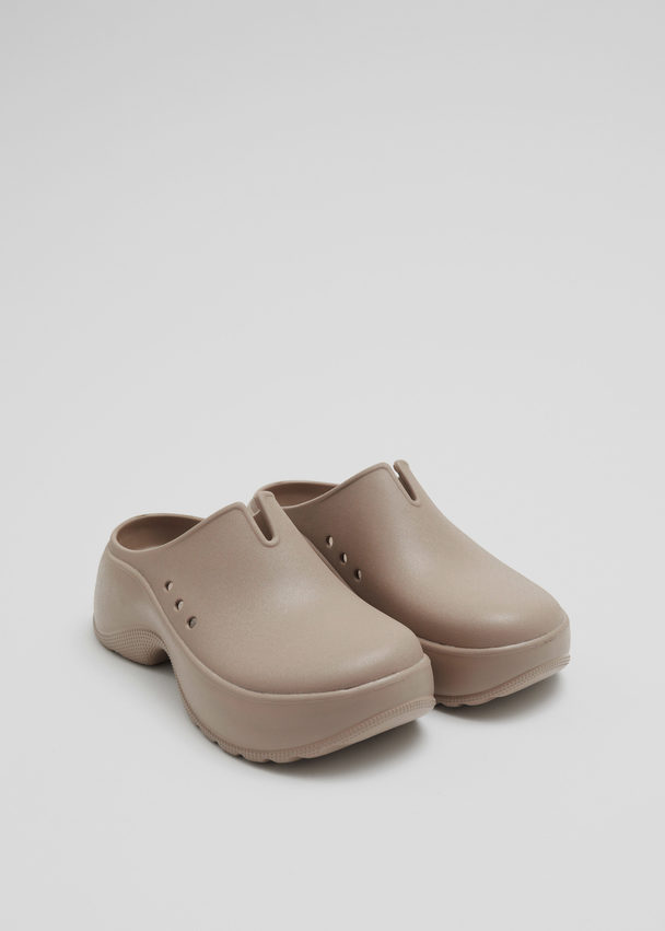& Other Stories Rubber Clogs Beige