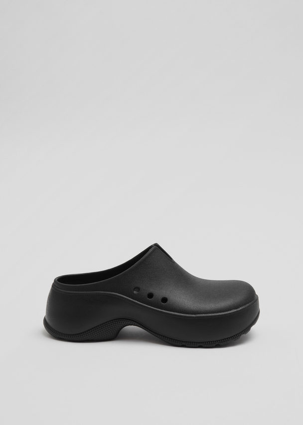 & Other Stories Rubber Clogs Black