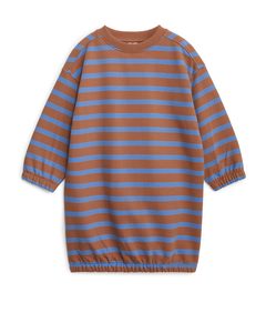 Sweatshirt Dress Terracotta/light Blue