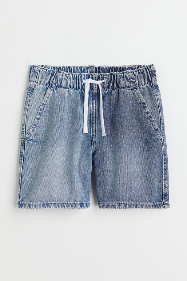 H&M Shorts aus Baumwolldenim Blau/Blockfarben