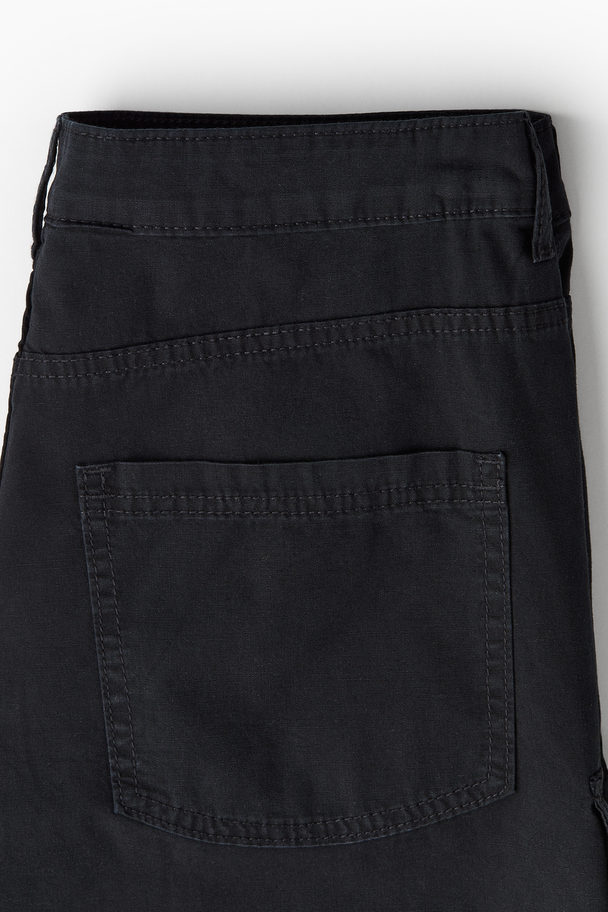 H&M Canvas Cargo Shorts Black