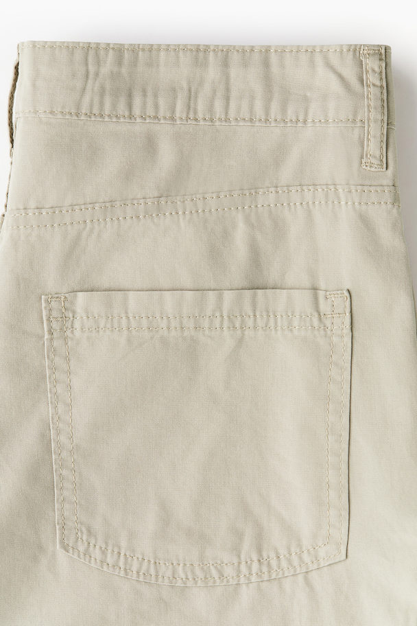 H&M Cargo-Shorts aus Canvas Helles Khakigrün