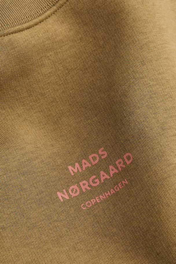 Mads Nørgaard Standard Crew Logo Sweat Dusky Green