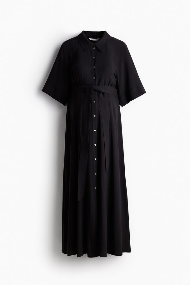 H&M Mama Before & After Shirt Dress Black