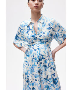 Mama Before & After Shirt Dress White/blue Floral