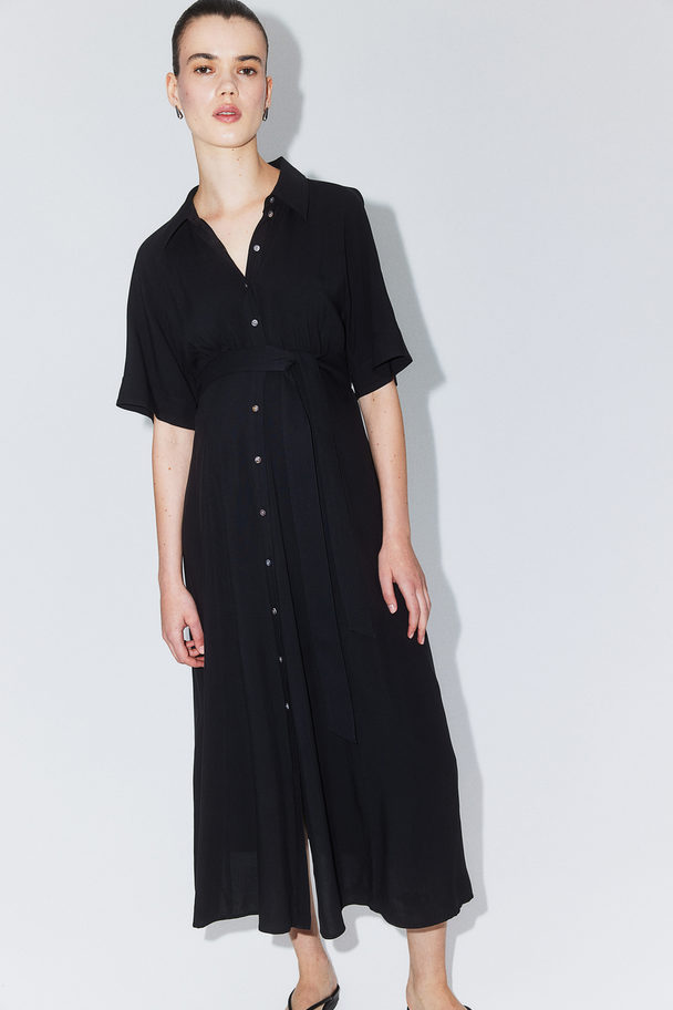 H&M Mama Before & After Shirt Dress Black