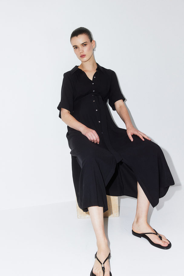 H&M Mama Before & After Shirt Dress Black