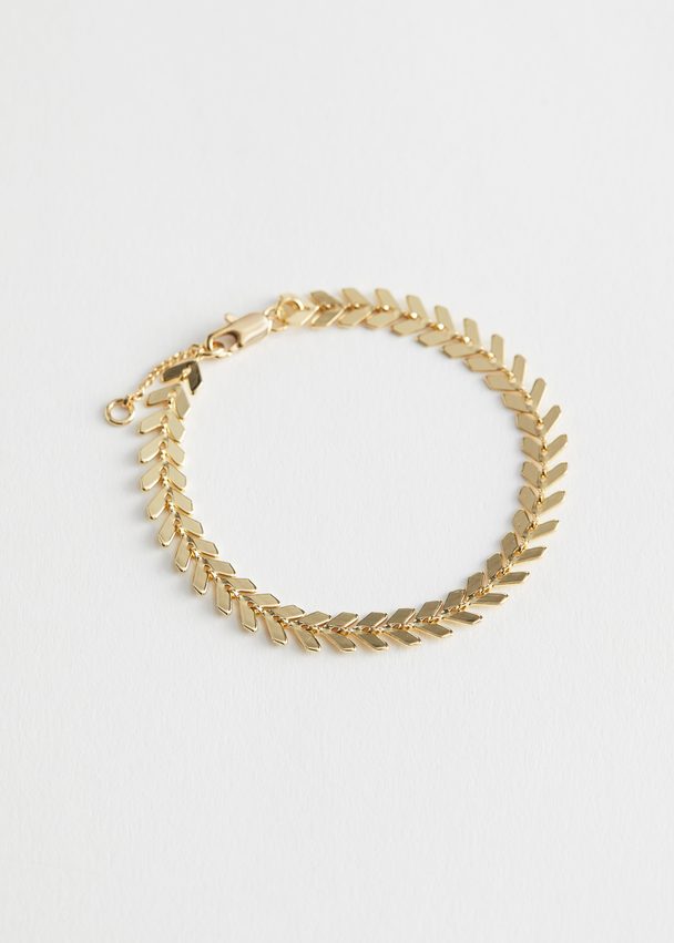 & Other Stories Arrow Chain Pendant Bracelet Gold