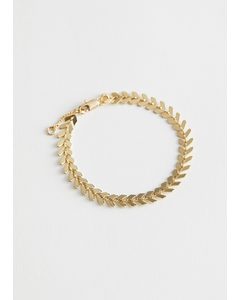 Arrow Chain Pendant Bracelet Gold