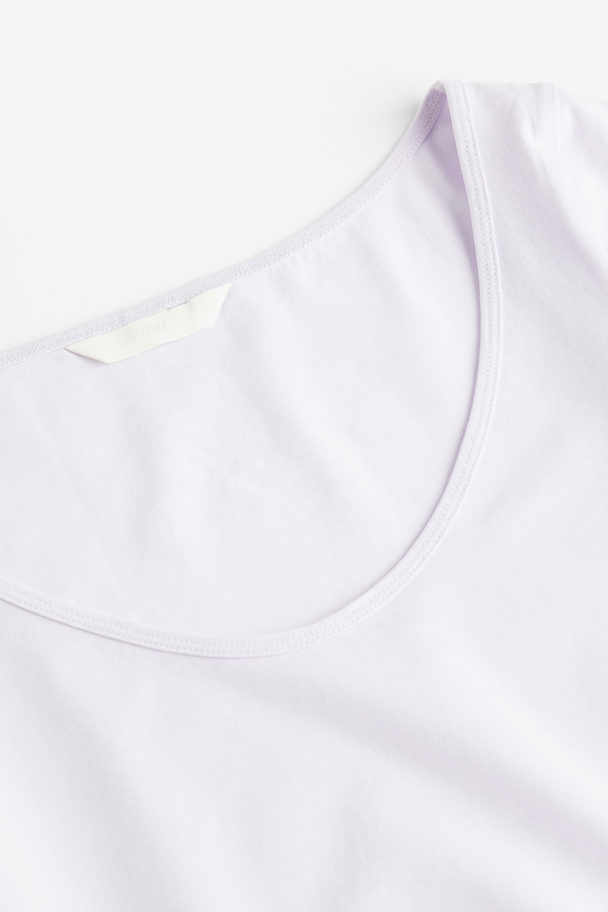 H&M Fitted T-shirt Lilac